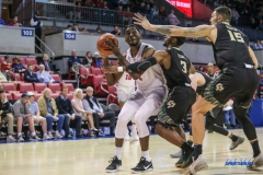 UNIVERSITY PARK, TX - DECEMBER 19: Southern Methodist Mustangs guard Shake Milton (1) goes to the basket during the game between SMU and Cal Poly on December 19, 2017, at Moody Coliseum in Dallas, TX. (Photo by George Walker/Icon Sportswire)