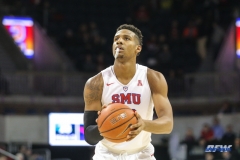 UNIVERSITY PARK, TX - DECEMBER 19: Southern Methodist Mustangs guard Jarrey Foster (10) prepares to shoot a free throw during the game between SMU and Cal Poly on December 19, 2017, at Moody Coliseum in Dallas, TX. (Photo by George Walker/Icon Sportswire)