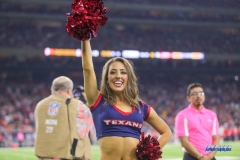 HOUSTON, TX - OCTOBER 08: Houston Texans cheerleader during the game between the Houston Texans and Kansas City Chiefs on October 8, 2017, at NRG Stadium in Houston, TX. (Photo by George Walker/DFWsportsonline)