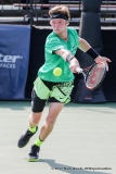 Qualifier Andrey Rublev (RUS) in his semifinal singles match match at the Irving Tennis Classic in Irving, TX