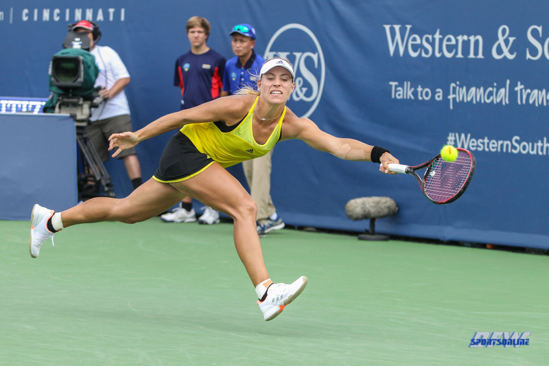 CINCINNATI, OH - Angelique Kerber (GER) during the Western & Southern Open at the Lindner Family Tennis Center in Mason, Ohio on August 16, 2017, (Photo by George Walker/DFWsportsonline