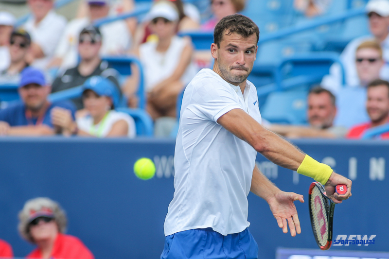 CINCINNATI, OH - Grigor Dimitrov (BUL) during the Western & Southern Open at the Lindner Family Tennis Center in Mason, Ohio on August 16, 2017, (Photo by George Walker/DFWsportsonline