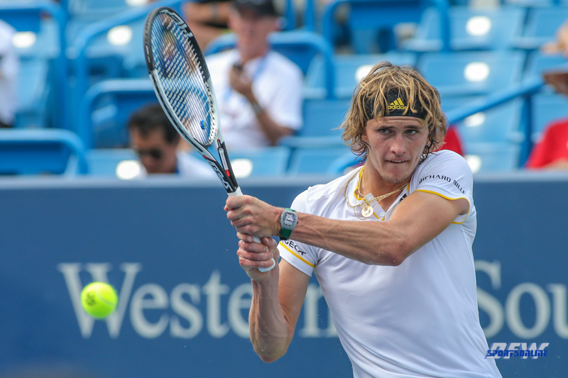 CINCINNATI, OH - Alexander Zverev (GER) during the Western & Southern Open at the Lindner Family Tennis Center in Mason, Ohio on August 16, 2017, (Photo by George Walker/DFWsportsonline