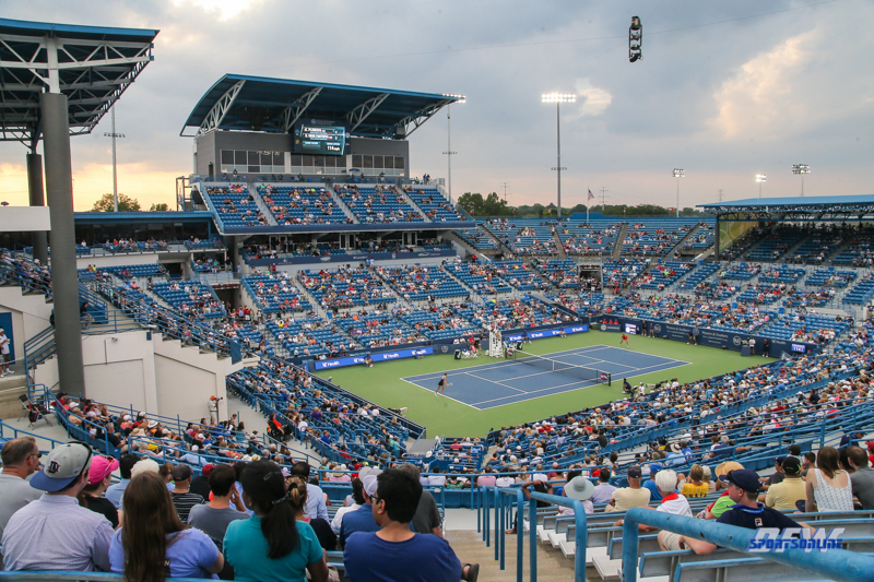 CINCINNATI, OH - View of center court during the Western & Southern Open at the Lindner Family Tennis Center in Mason, Ohio on August 16, 2017, (Photo by George Walker/DFWsportsonline