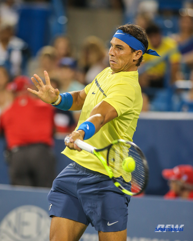 CINCINNATI, OH - Rafael Nadal (ESP) during the Western & Southern Open at the Lindner Family Tennis Center in Mason, Ohio on August 16, 2017, (Photo by George Walker/DFWsportsonline