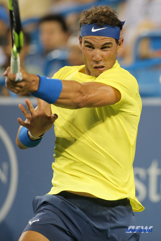 CINCINNATI, OH - Rafael Nadal (ESP) during the Western & Southern Open at the Lindner Family Tennis Center in Mason, Ohio on August 16, 2017, (Photo by George Walker/DFWsportsonline