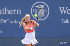 CINCINNATI, OH - Dominika Cibulkova (SVK) during the Western & Southern Open at the Lindner Family Tennis Center in Mason, Ohio on August 16, 2017, (Photo by George Walker/DFWsportsonline