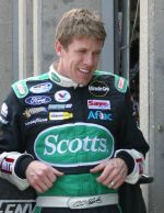 Carl Edwards relaxes between practice sessions at Texas Motor Speedway. Photo by George Walker.