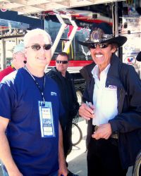 DFWSportsOnline’s George Walker with Richard Petty. photo by Bruce Cameron