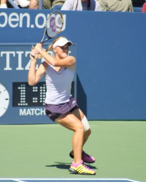 Melanie Oudin at the 2009 US Open. Photo by George Walker.