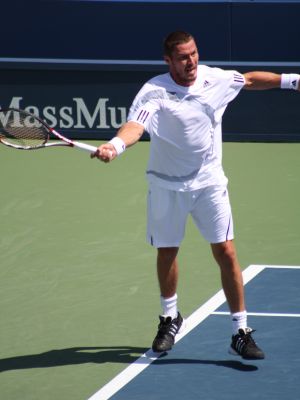 Marat Safin plays in his last Grand Slam. Photo by George Walker.
