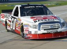 Stacy Compton practices for the NCWTS Winstar World Casino 350k at Texas Motor Speedway. Photo by George Walker.