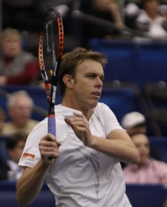 Sam Querrey at the Regions Morgan Keegan Championships. Photo by George Walker