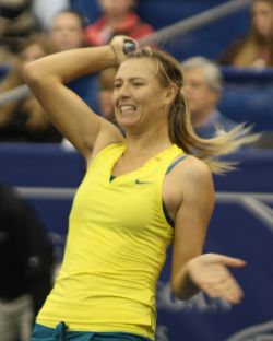 Maria Sharapova at the Cellular South Cup. Photo by George Walker