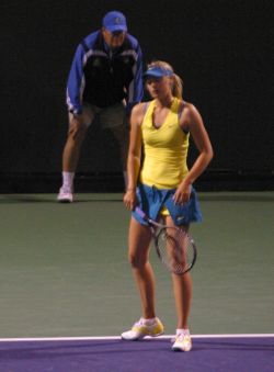 Maria Sharapova at the 2010 BNP Paribas Open in Indian Wells, CA. Photo by George Walker