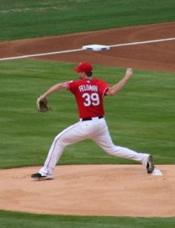 Rangers pitcher Scott Feldman. Photo by David Dwyer.