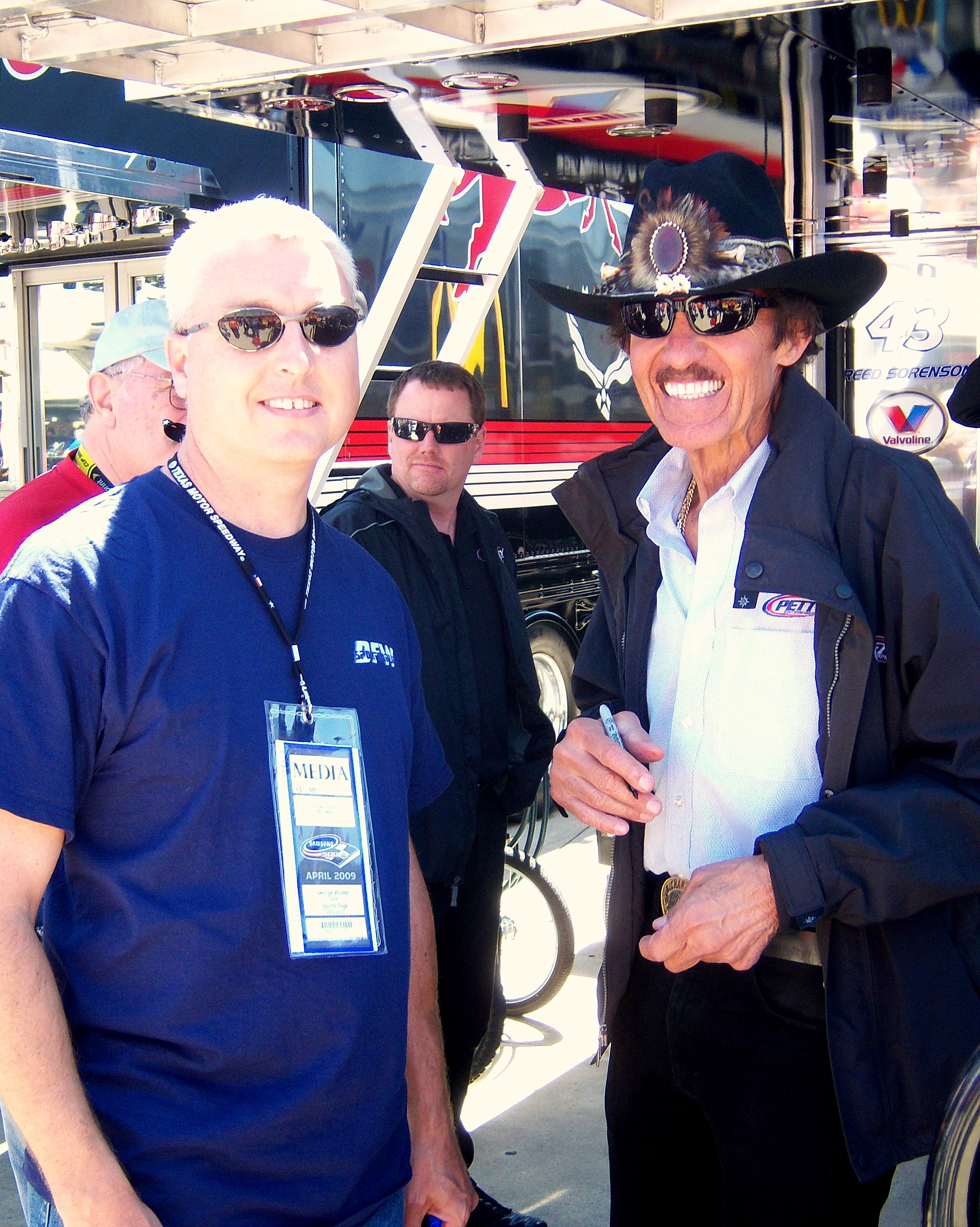 George Walker with Richard Petty at Texas Motor Speedway, 2009