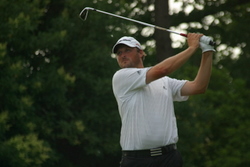 Blake Adams shares the lead at the 2010 Crowne Plaza Invitational at Colonial Country Club in Fort Worth, TX. Photo by George Walker.