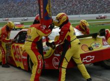 Kevin Harvick's pit crew in action at Texas Motor Speedway. Photo by George Walker