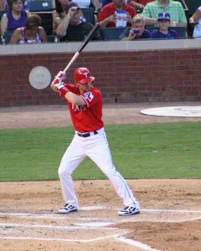 Michael Young of the Texas Rangers. Photo by David Dwyer.