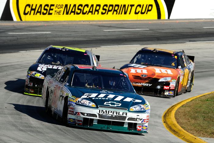 Dale Earnhardt Jr. led 90 laps of the TUMS Fast Relief 500 at Martinsville Speedway, a season-high for him. Credit: John Harrelson/Getty Images