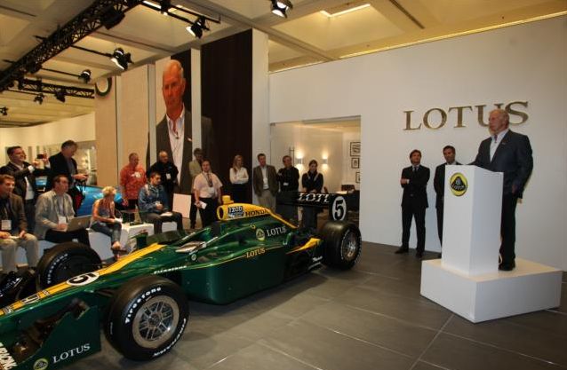 PHOTO BY Chris Jones Parnelli Jones speaks at the Lotus engine announcement.