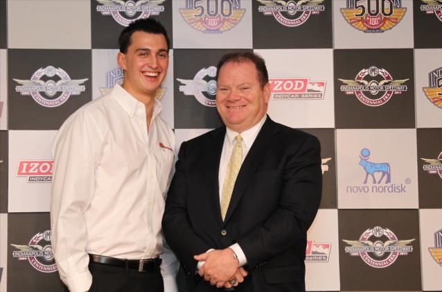 Graham Rahal and Chip Ganassi. Photo by Ron McQueeney for IZOD IndyCar