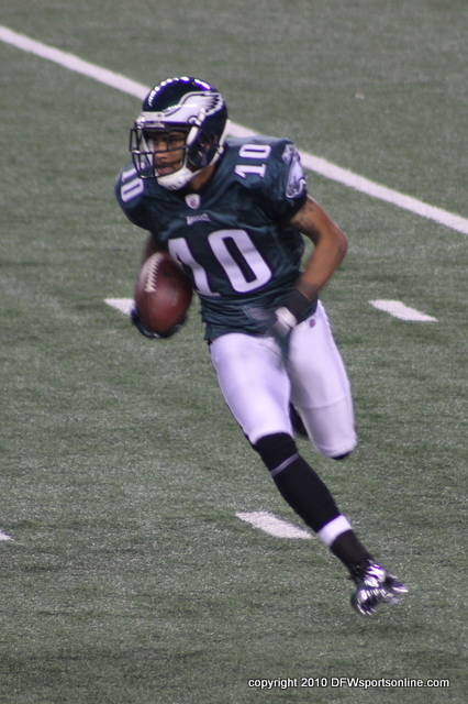 DeSean Jackson had over 200 yards against the Dallas Cowboys Dec. 12, 2010. Photo by George Walker