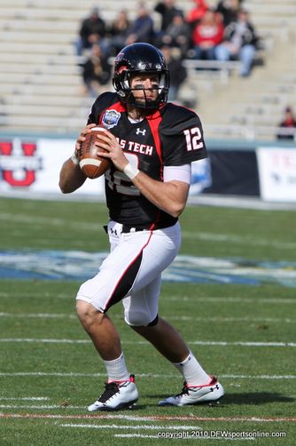 Texas Tech QB Taylor Potts. Photo by George Walker