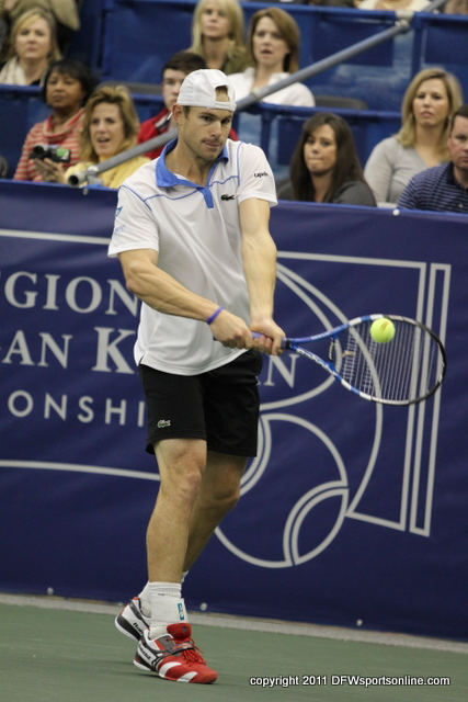 Andy Roddick at the 2011 Regions Morgan Keegan Championships. Photo by George Walker