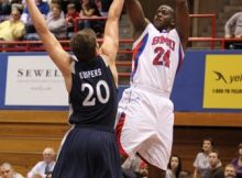 SMU's Robert Nyakundi scored 26 points against Rice at Moody Coliseum. Photo by George Walker