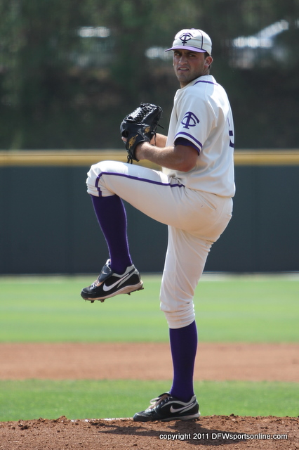 TCU pitcher Steven Maxwell. Photo by George Walker