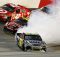 Jimmie Johnson spins at Darlington Raceway. Jimmie Johnson battled a loose race car all night spinning twice during the Showtime Southern 500. Credit: Geoff Burke/Getty Images for NASCAR