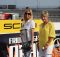 Mayor Beth Van Duyne of Irving and Mayor-elect Betsy Price of Fort Worth race at Texas Motor Speedway. Photo by George Walker for DFWsportsonline