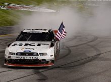 Brad-Keselowski-burnout-NASCAR-Nationwide-2013-Richmond-1-Friday-001