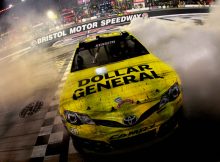 Matt-Kenseth-finish-burnout-NASCAR-Sprint-Cup-Series-Bristol-Irwin-Tools-Night-Race